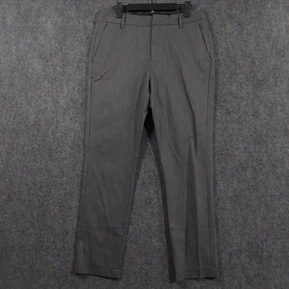 Bonobos Trouser Men 30x30 Gray Cotton Spandex Stretch Flat Front Pants 1896250